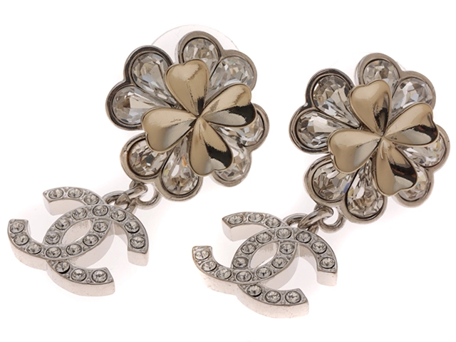 CHANEL シャネル ココマーク ・クローバーピアス SSステンレス