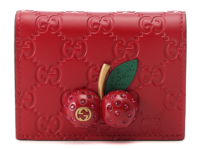 GUCCI さくらんぼ 財布 チェリー GUCCI さくらんぼ 二つ折り財布 GUCCI
