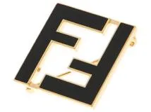 FENDI フェンディ ブローチ フォーエバー ブローチ ブラックエナメル