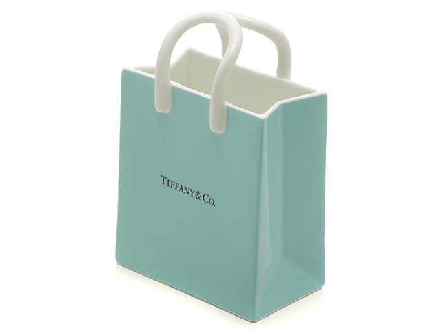 TIFFANY＆CO ティファニー 紙袋型オブジェ ティファニーブルー 陶器