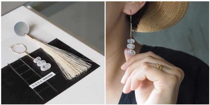 天然石の輝きを身に着ける。「accessories ORSA」のアシンメトリー