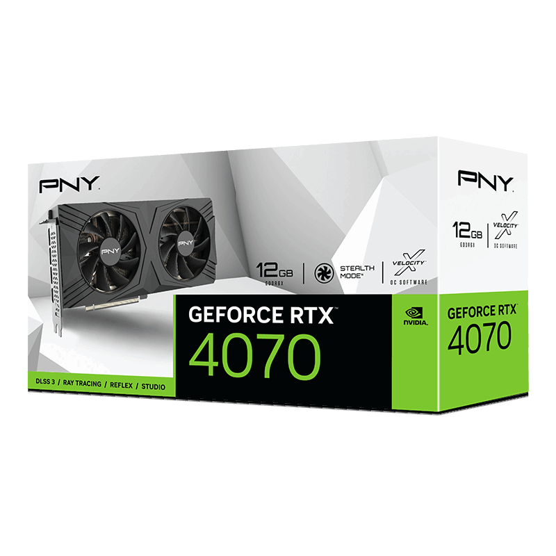 PNY GeForce RTX™ 4070 12GB VERTO™ Dual Fan DLSS 3
