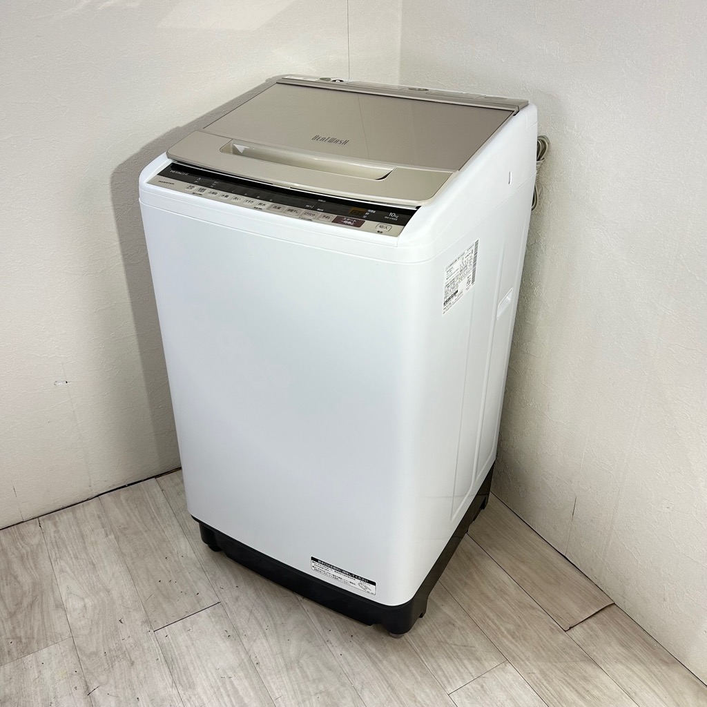 BW-V100K-W 日立 10kg 全自動洗濯機 ビートウォッシュ ホワイト BW