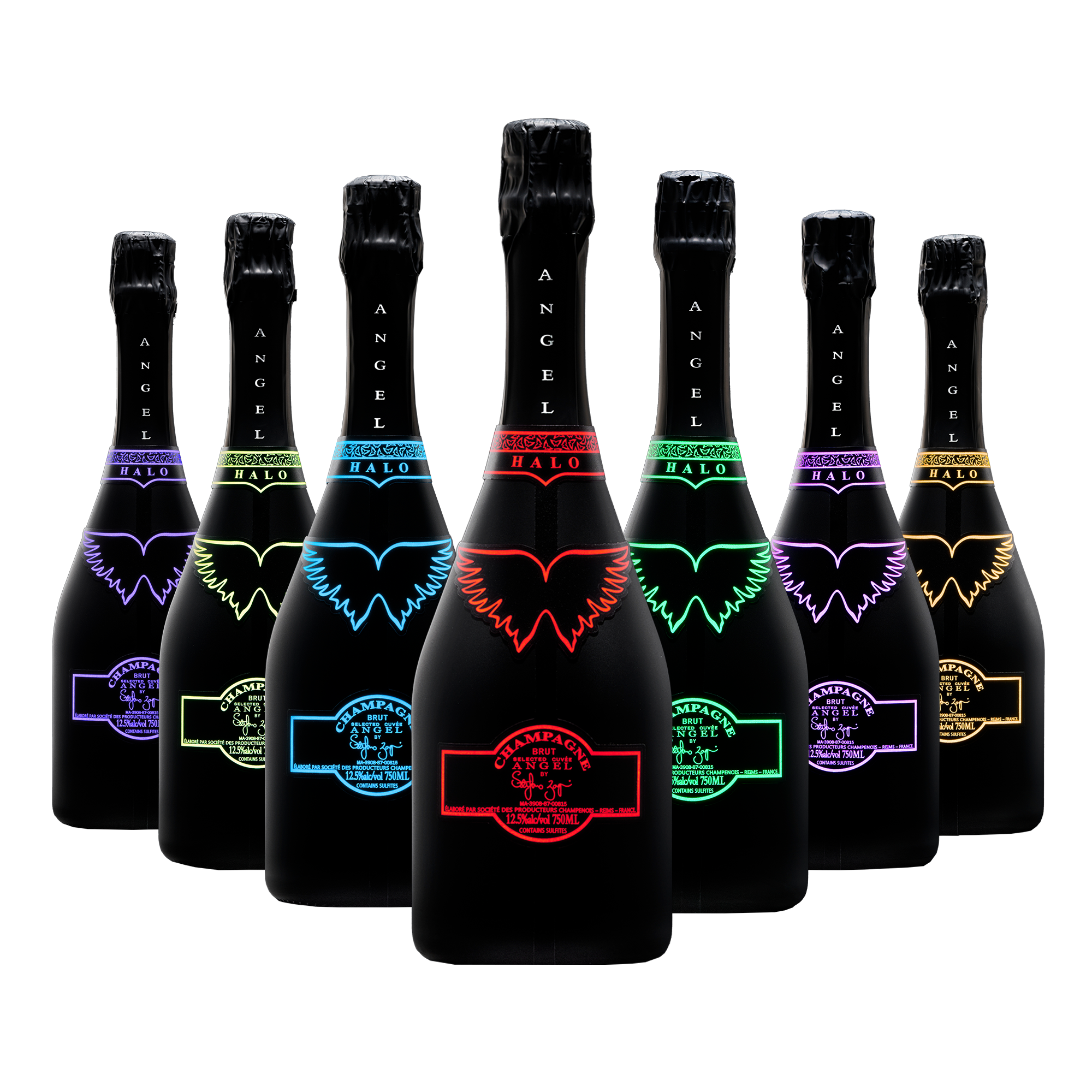 ANGEL シャンパンボトルセット 3本 空瓶 バラ売り可 ANGEL CHAMPAGNE