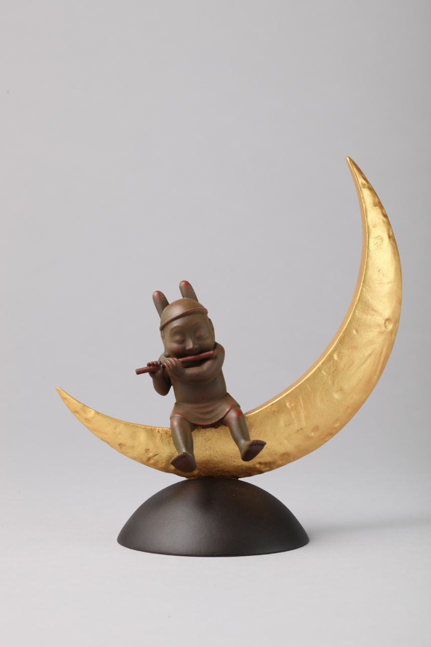 籔内佐斗司 追い風 福坊 版画 額付き 薮内佐斗司 「追風 福