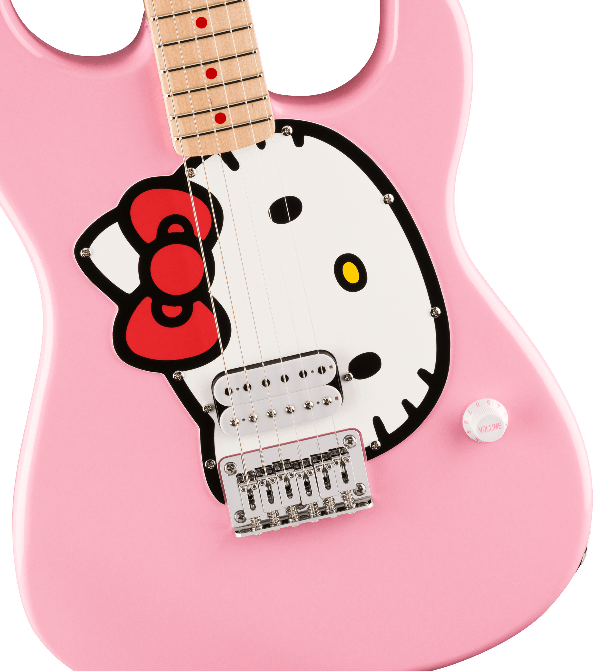 Squire Fender x Hello Kitty Stratocaster Pink Guitar | Danville Music