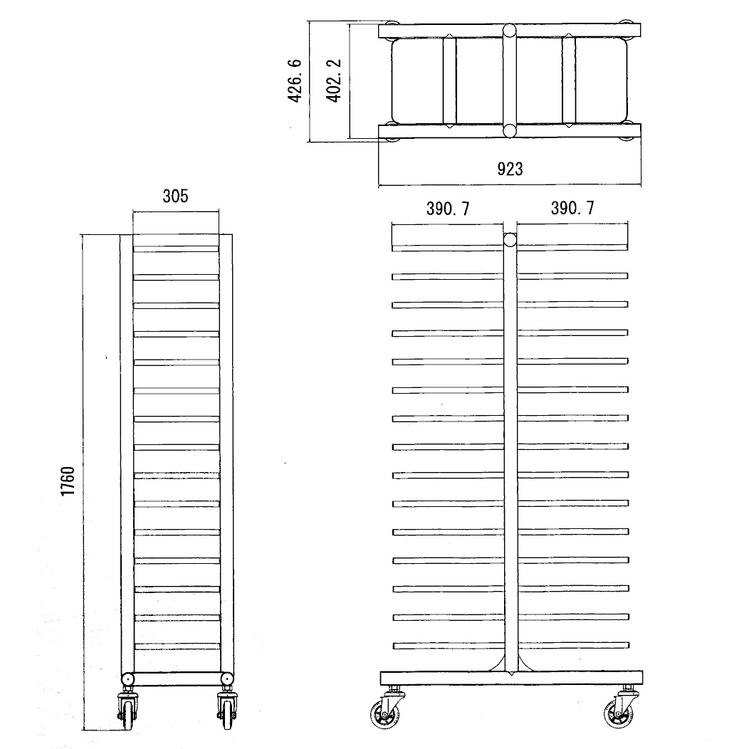 INDUSTRIAL VILLAGE / 【HACCP対応・製パンラック】トンボラック 標準