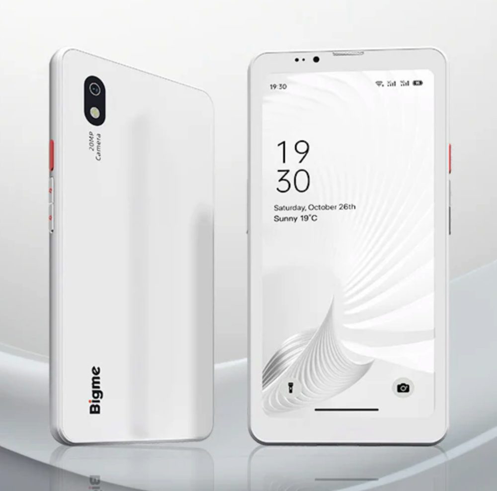 BigmeからSIM対応の6インチ電子ペーパーディスプレイ搭載スマホ登場