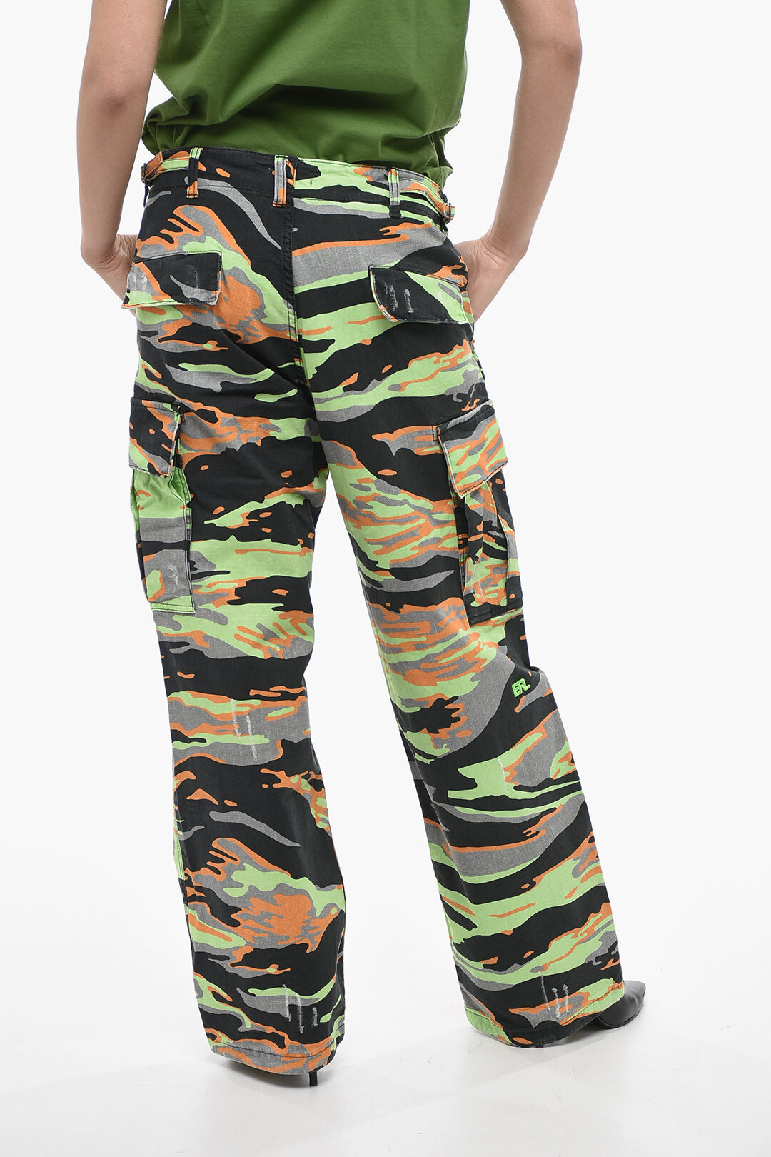 Erl Camouflage Effect Wide Leg UNISEX Cargo Pants unisex men women