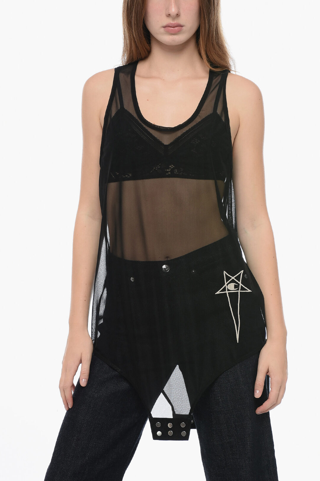 Rick Owens × Champion/シアータンクトップ ブラック L Rick Owens