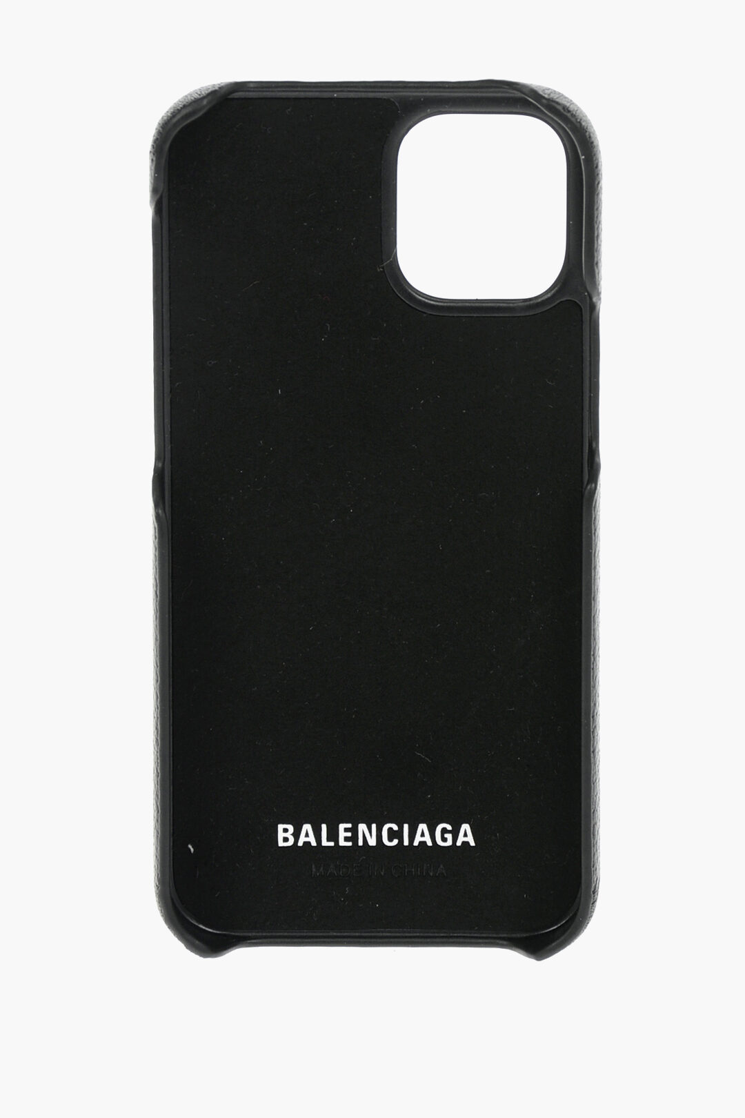 Balenciaga Grained-leather Iphone 12 MNI Case with Logo men
