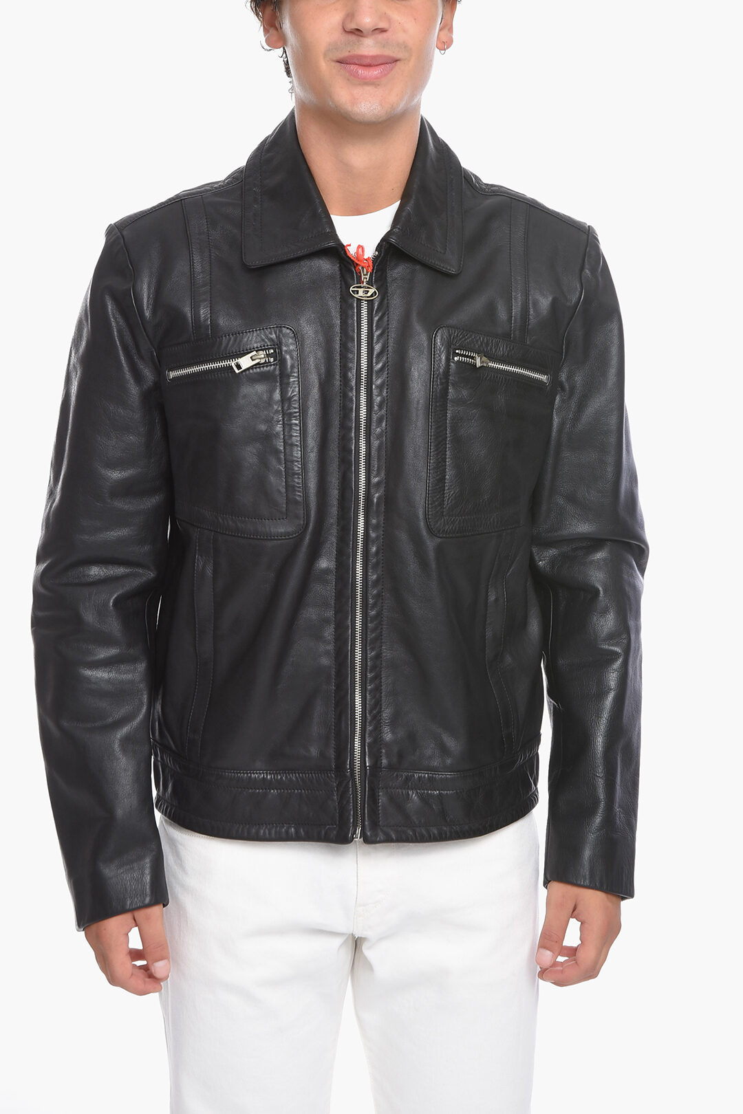 diesel cow leather jacket