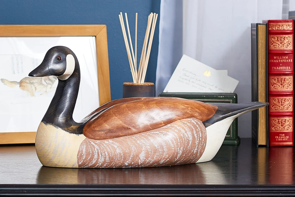 Hand Carved Canadian Goose Premier Wooden Decorative Decoy – Darby