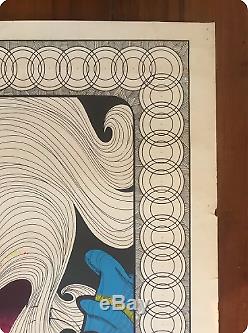 Rare 1970 Hookah Blacklight Poster Ain't Gonna Work On Dizzy's