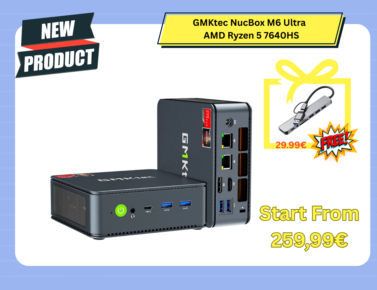 GMKtec AD-GP1 AMD Radeon 7600M XT External GPU Docking Station