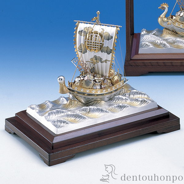 銀製宝船 武比古作 銀製 宝船 5号(房) - TAKEHIKO - 武比古 - 日本の