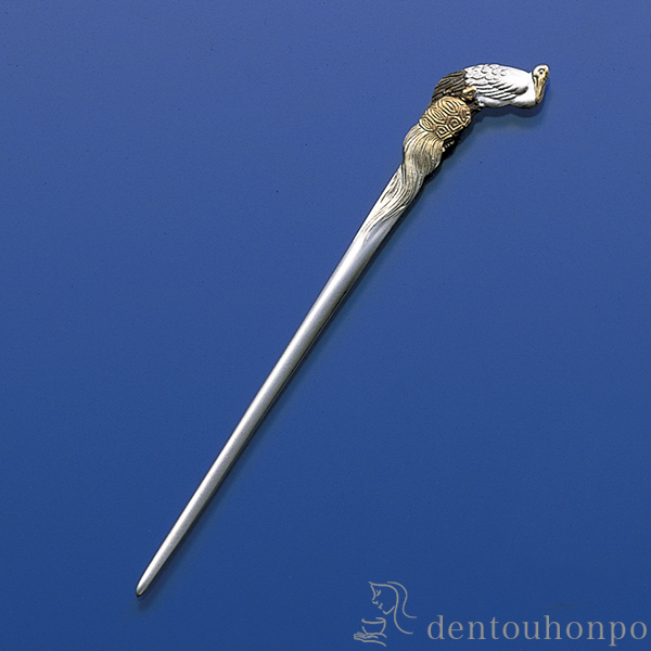 銀製 楊枝 鶴亀 / おしゃれ 茶道具 菓子切り 高級 和菓子 東京銀器（銀