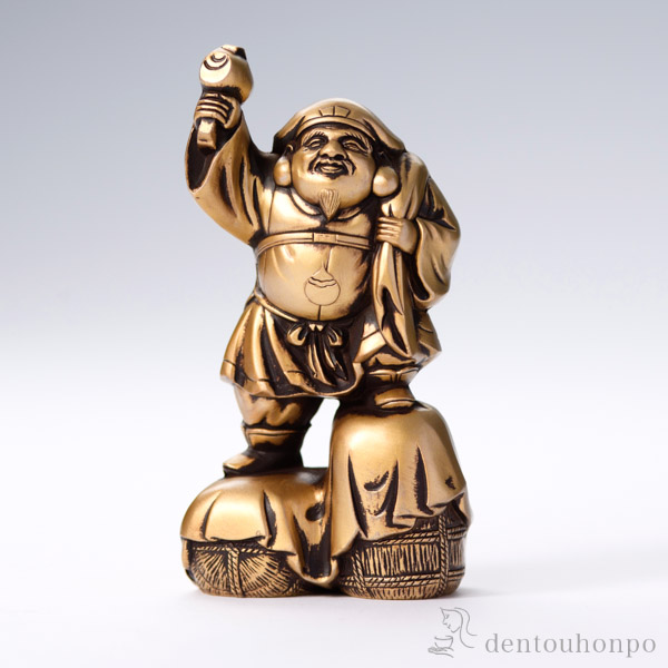 大黒天銅像・秀正銘・七福神・重さ4.8kg 大黒天銅像・秀正銘・七福神