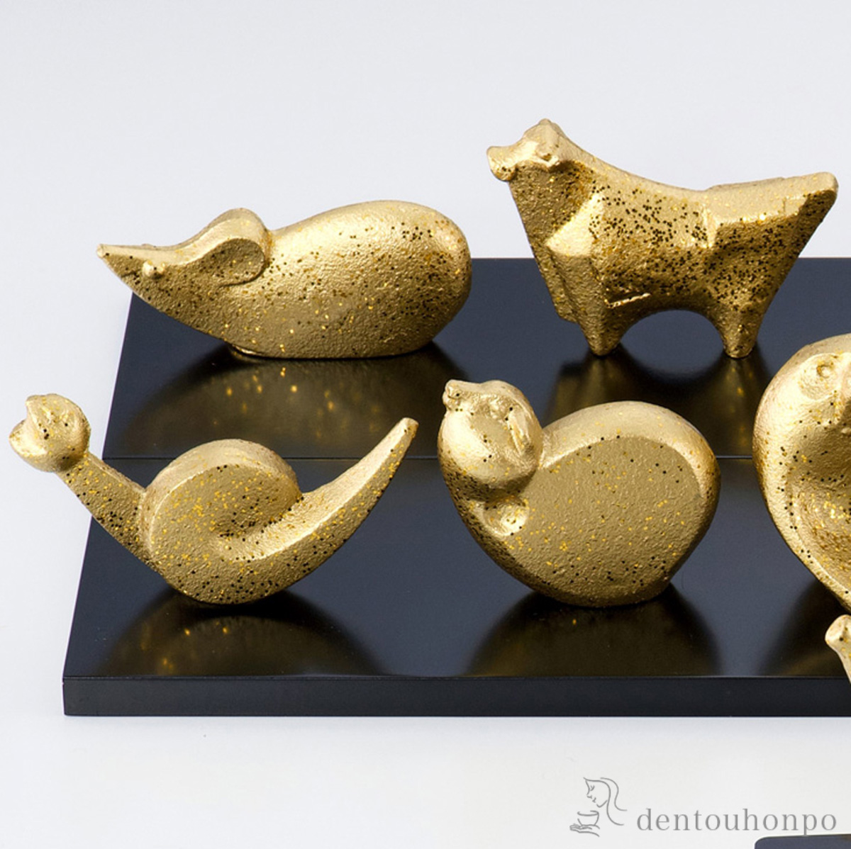 高岡銅器 干支置物 開運招福 「富貴・子」三枝惣太郎作 高岡銅器 干支