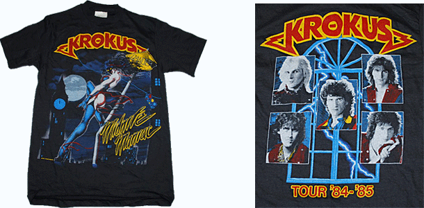 KROKUS 解散ツアー Tシャツ Vintage 1984/1985 Krokus