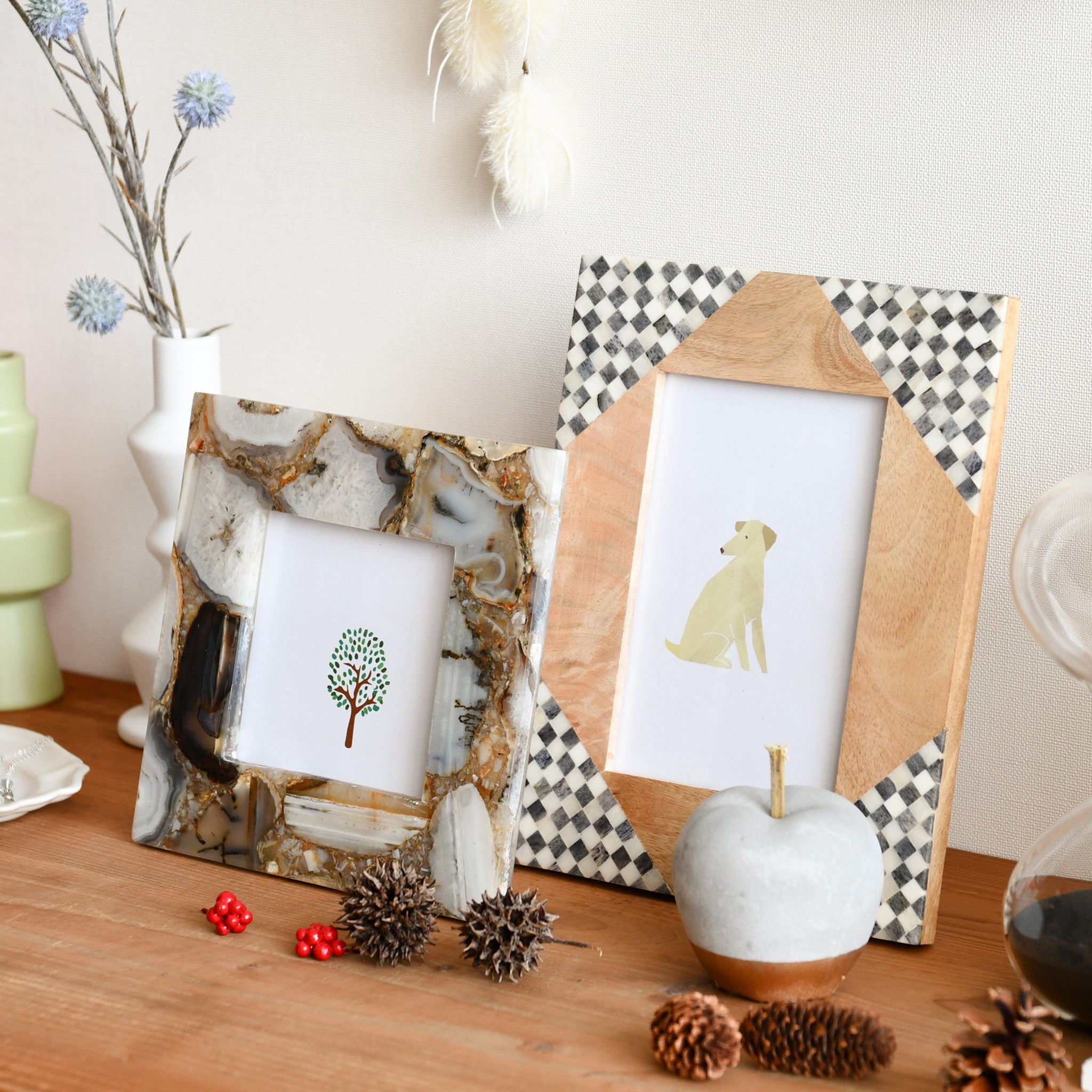 フォトフレーム[ボーン] ストーン SQ