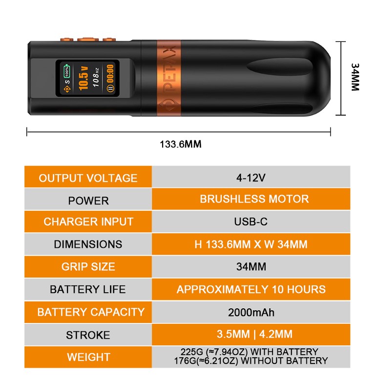 DHM TATTOO SUPPLY / 【PEPAX】 Leve H2 Wireless Pen/ワイヤレス ペン