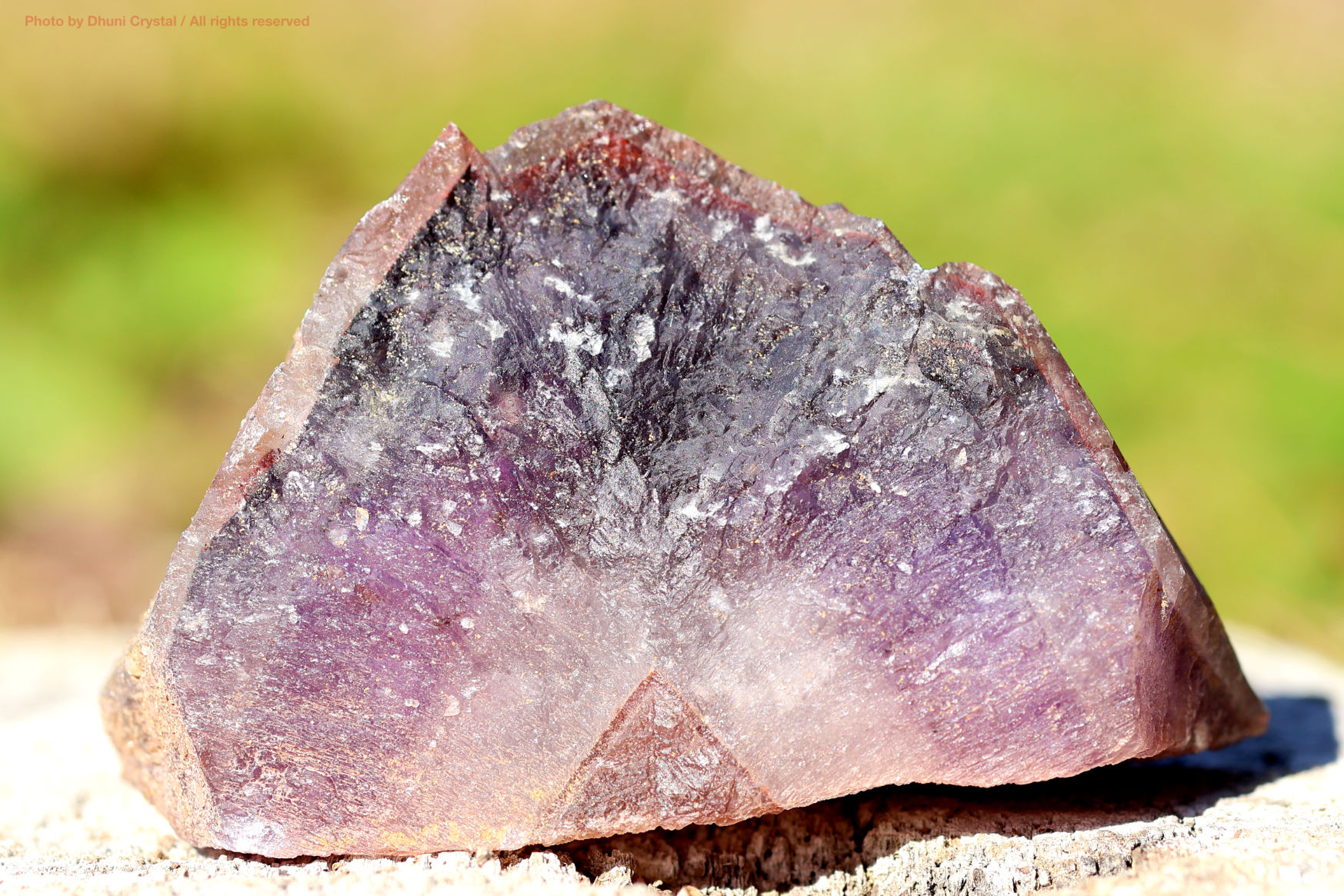 ゴールデン・ハーキマーダイヤモンド原石/虹入り(A817)