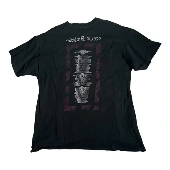 Vintage JIMMY PAGE & ROBERT PLANT WORLD TOUR 1995 TEE SHIRT SIZE XL