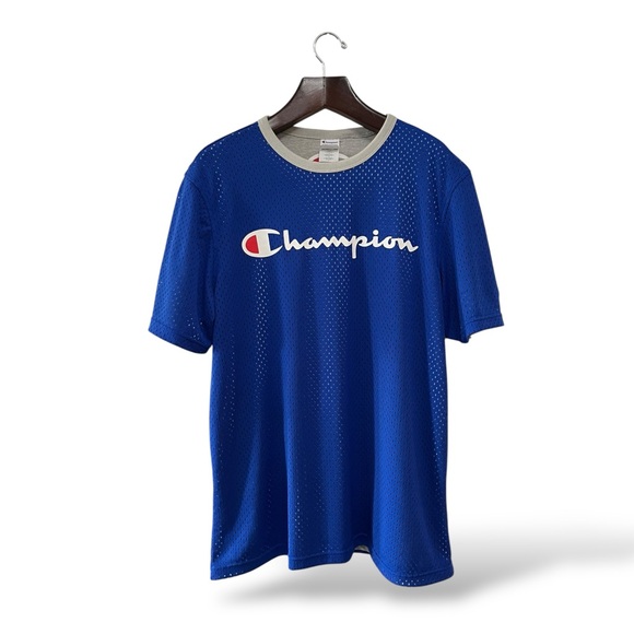Champion Royal Blue Mesh Reversible T-Shirt, XL