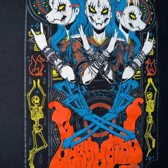 Baby Metal North American Tour Natsu Matsuri Band T-shirt Black