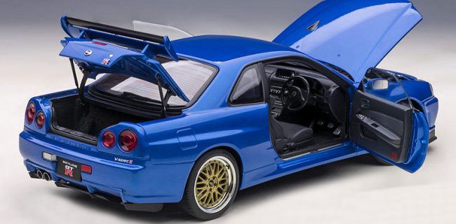 オートアート1⁄18 GT-R(R34) V-specⅡ NUR BBS 1⁄18 Nissan