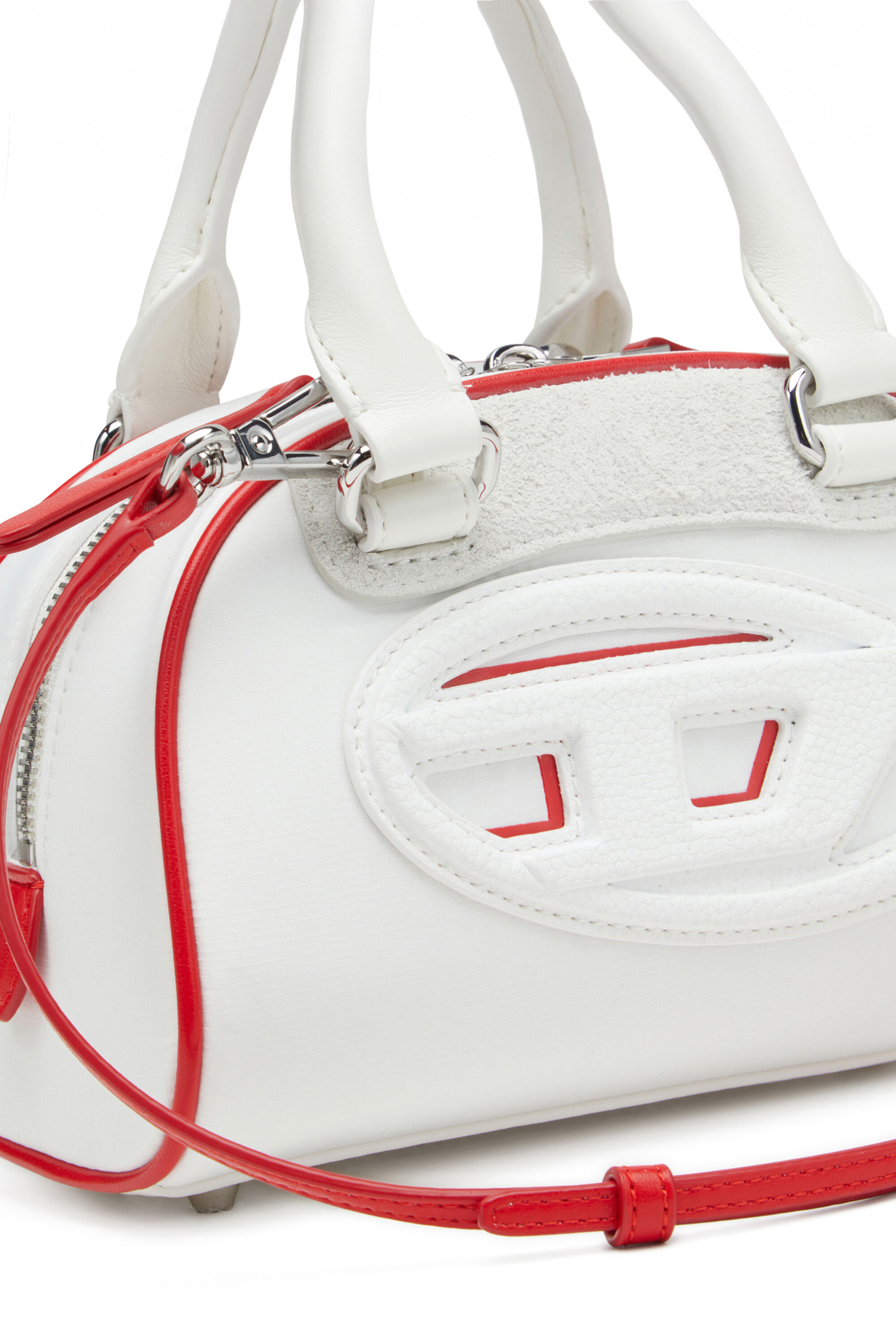 Women's 1DR Dome-Colour-block mini bowling bag | White | Diesel