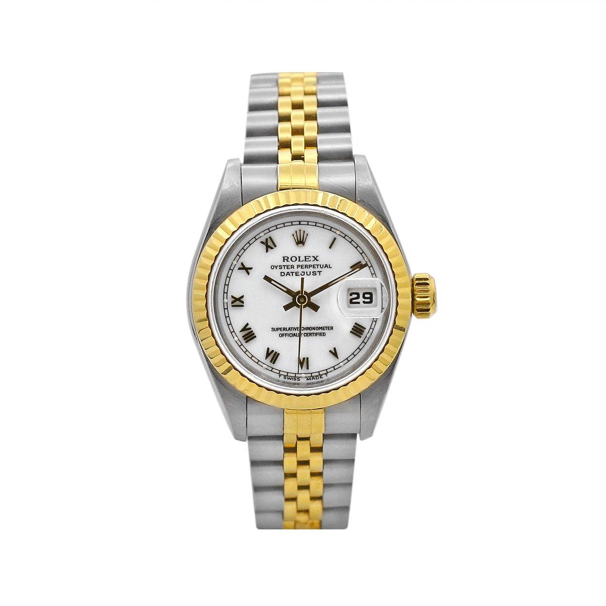 Rolex 69173 Lady Datejust | White Dial Two Tone Jubilee