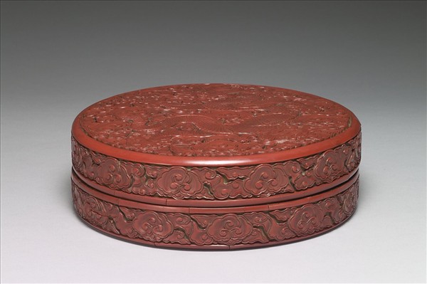 剔紅雲龍紋圓盒- 故宮