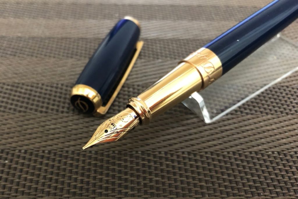 エス・テー・デュポン万年筆 ラインD FIRE HEAD Mニブ シリアルNo有