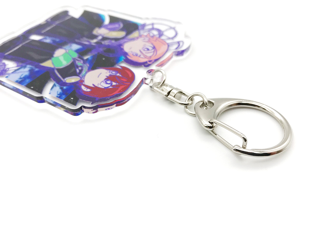 壮大な宇宙で見つめあうふたりを描いたキーホルダー | 同人グッズ.jp