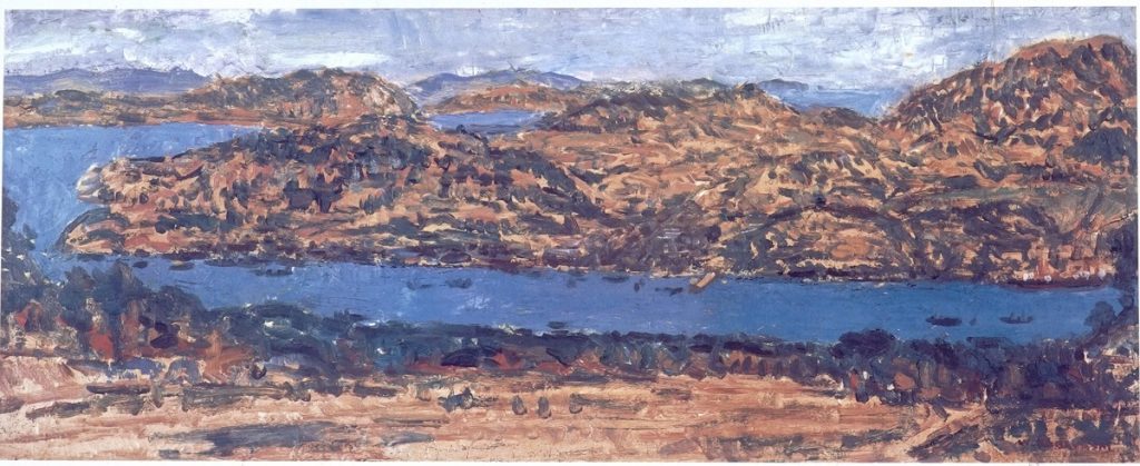 伝・小林和作画 油彩肉筆画・F6 号 「尾道」 伝・小林和作画 油彩肉筆