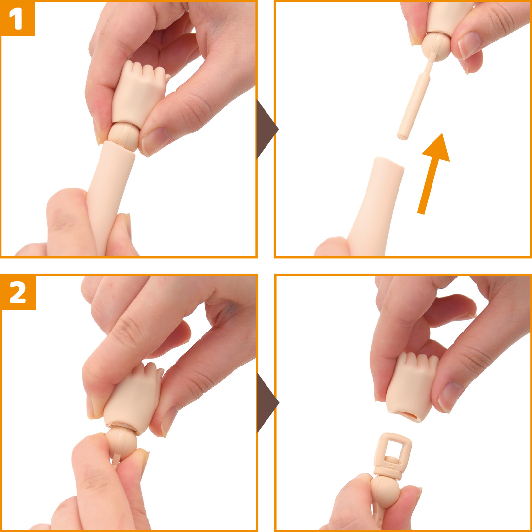 MDD-H-05B-SW ハンドパーツ（デカハンド） / セミホワイト | ボークス