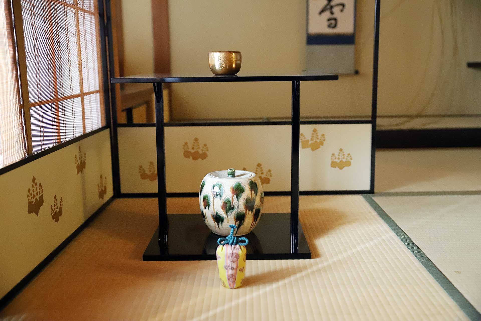 小袋棚 即中斎好み 山中塗 ため塗り けんどん蓋 表千家 茶道 小袋