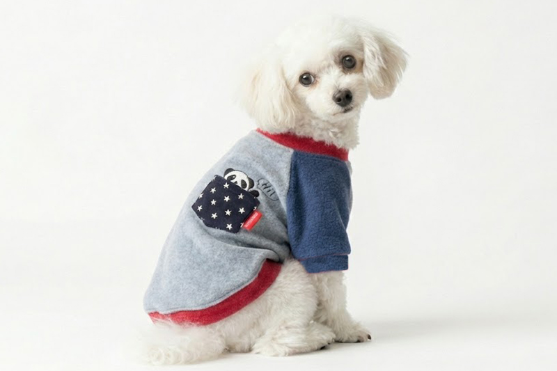 のぞき見パンダ・星ポケット・ラグラントレーナー | 犬服通販ドッグピース