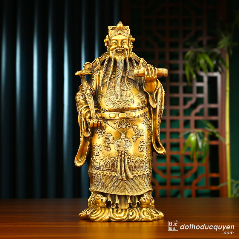 Bộ Tượng Phúc Lộc Thọ Bằng Đồng - Cao 35 cm Nặng 9 kg