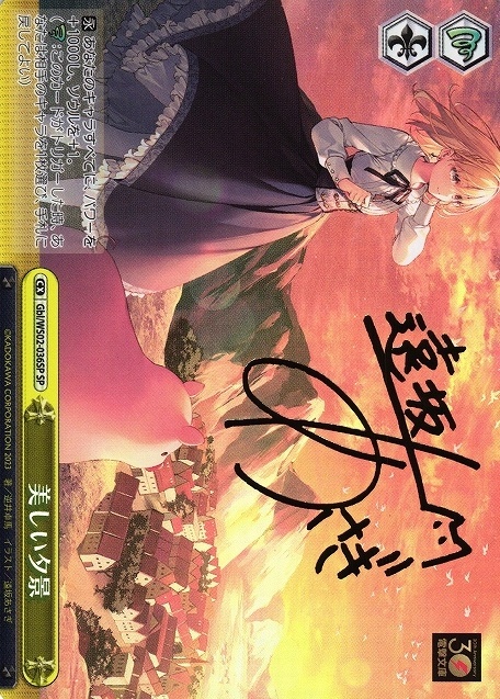 ヴァイスシュヴァルツ電撃文庫美しい夕景SP/サインBGS9.5V1