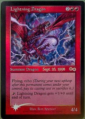 MTG 稲妻のドラゴン Lightning Dragon foil MTG 稲妻のドラゴン