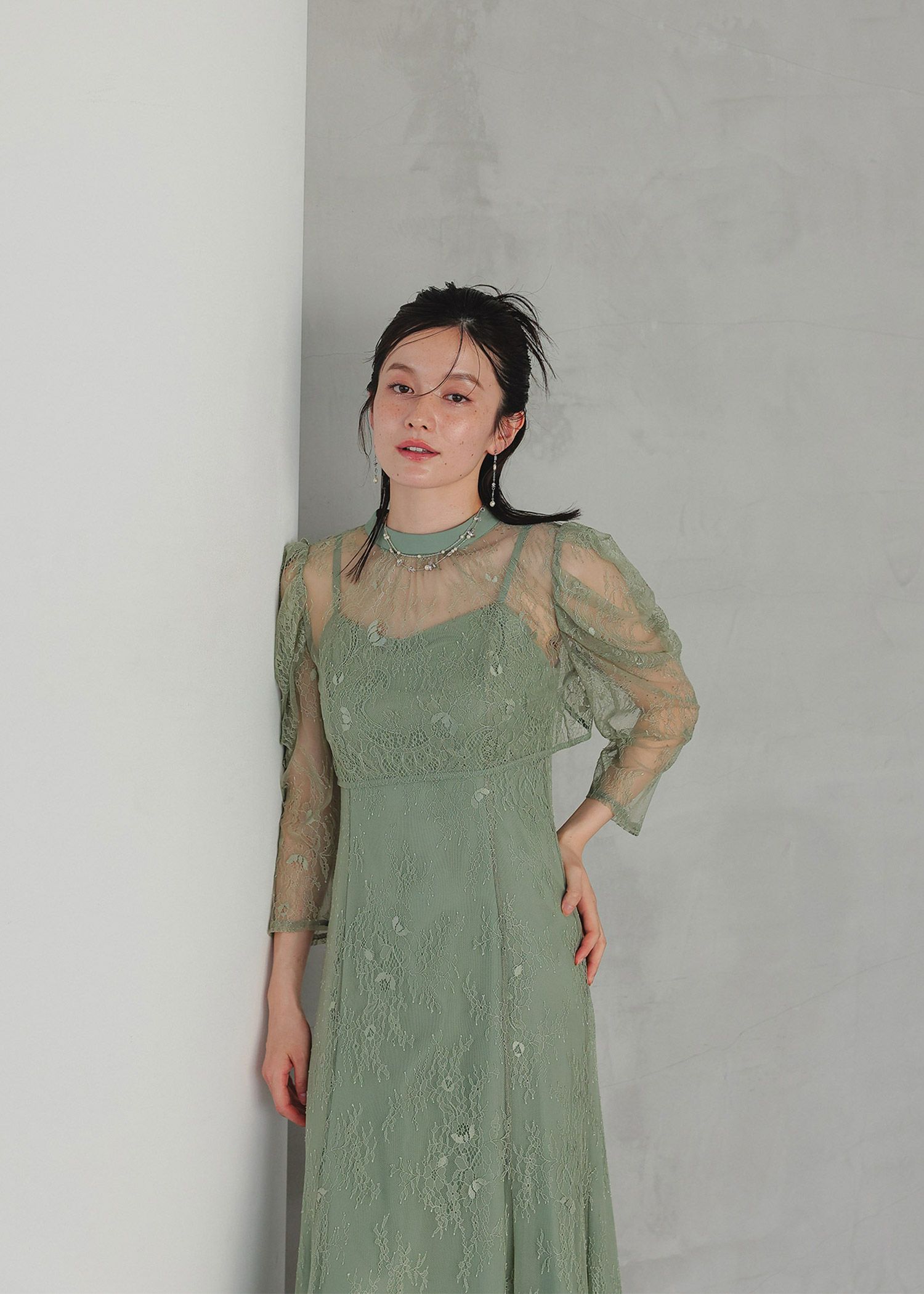 ボレロレイヤードレースドレス|DorryDoll