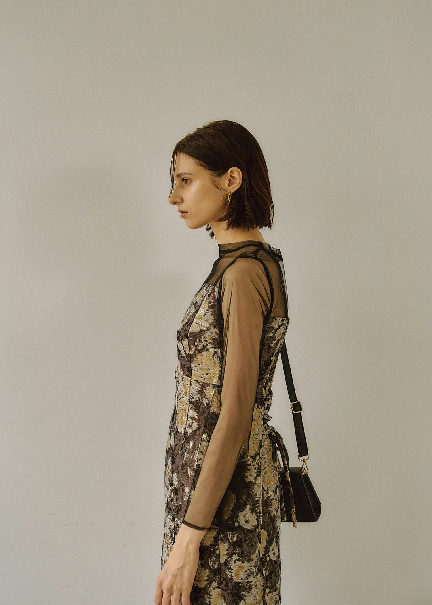 Meandering Jacquard pencil dress｜LE'RURE