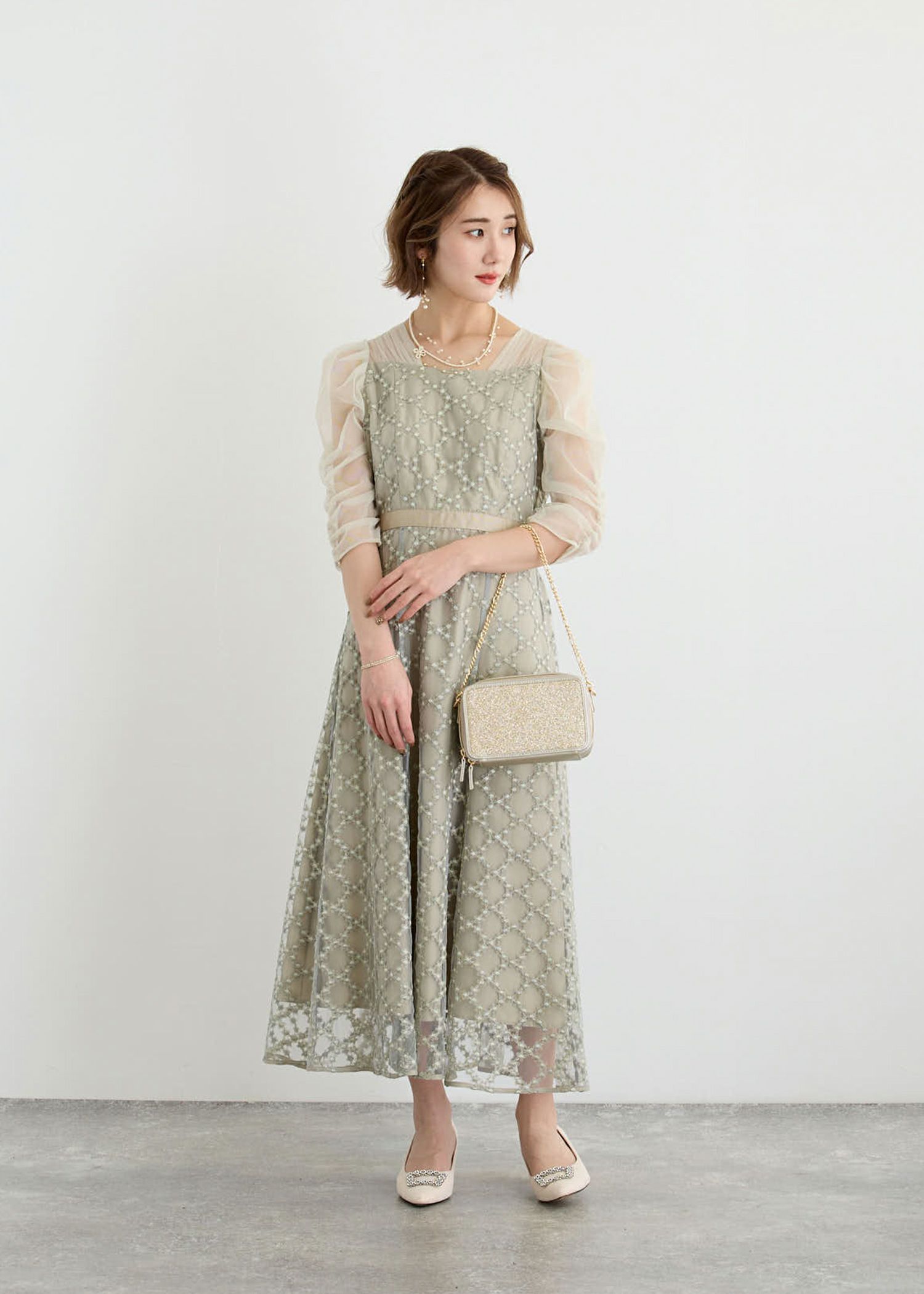 ダイヤフラワーレースドレス|DorryDoll