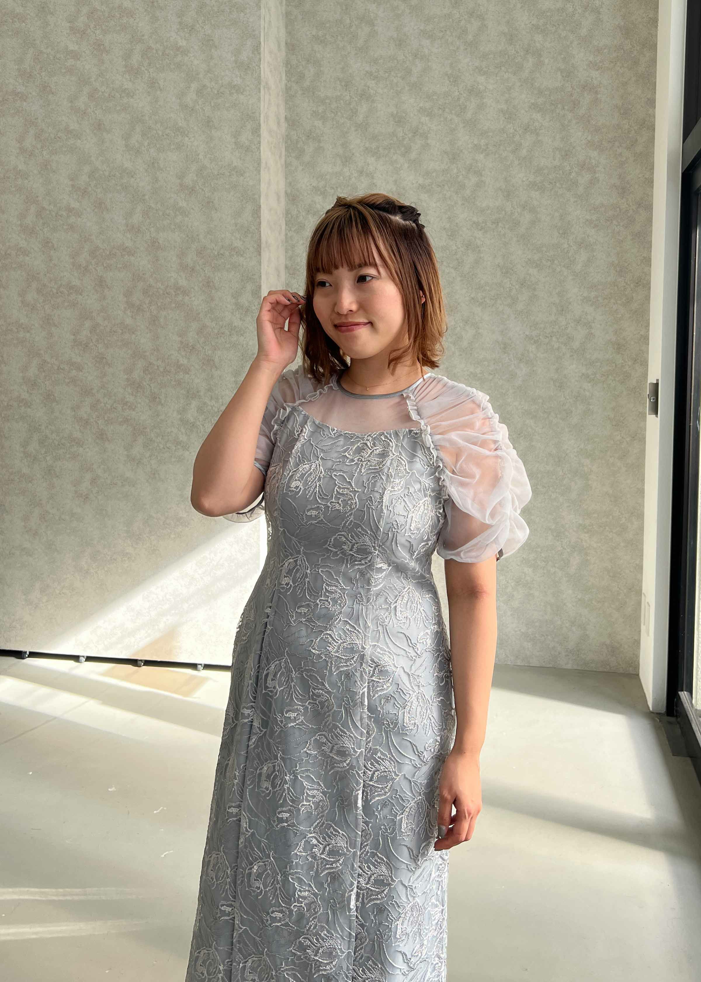 フラワーチュールギャザーパフドレスのドレス|Dorry Doll / LE'RURE