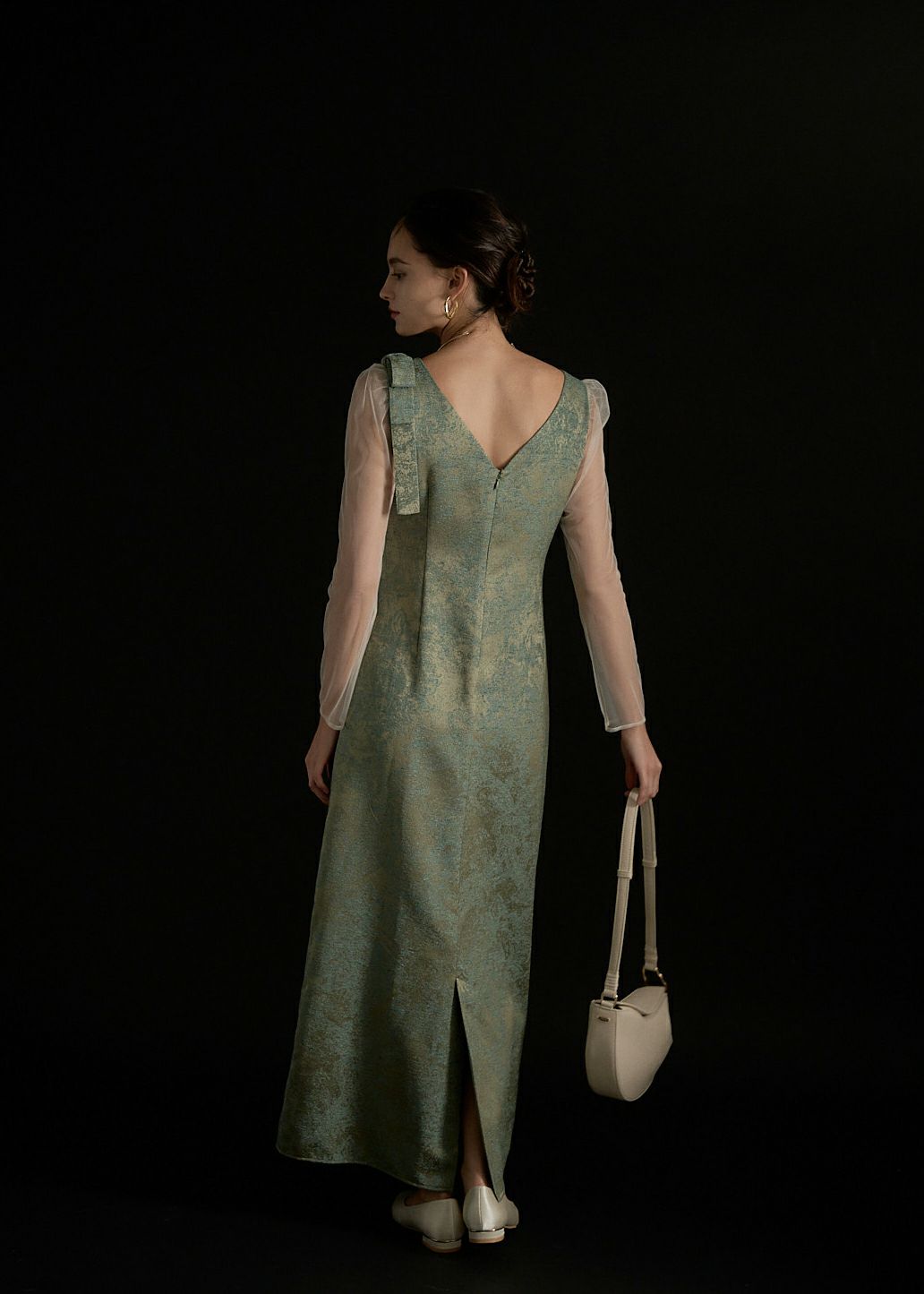 Shoulder ribbon jacquard dressのドレス|Dorry Doll / LE'RURE