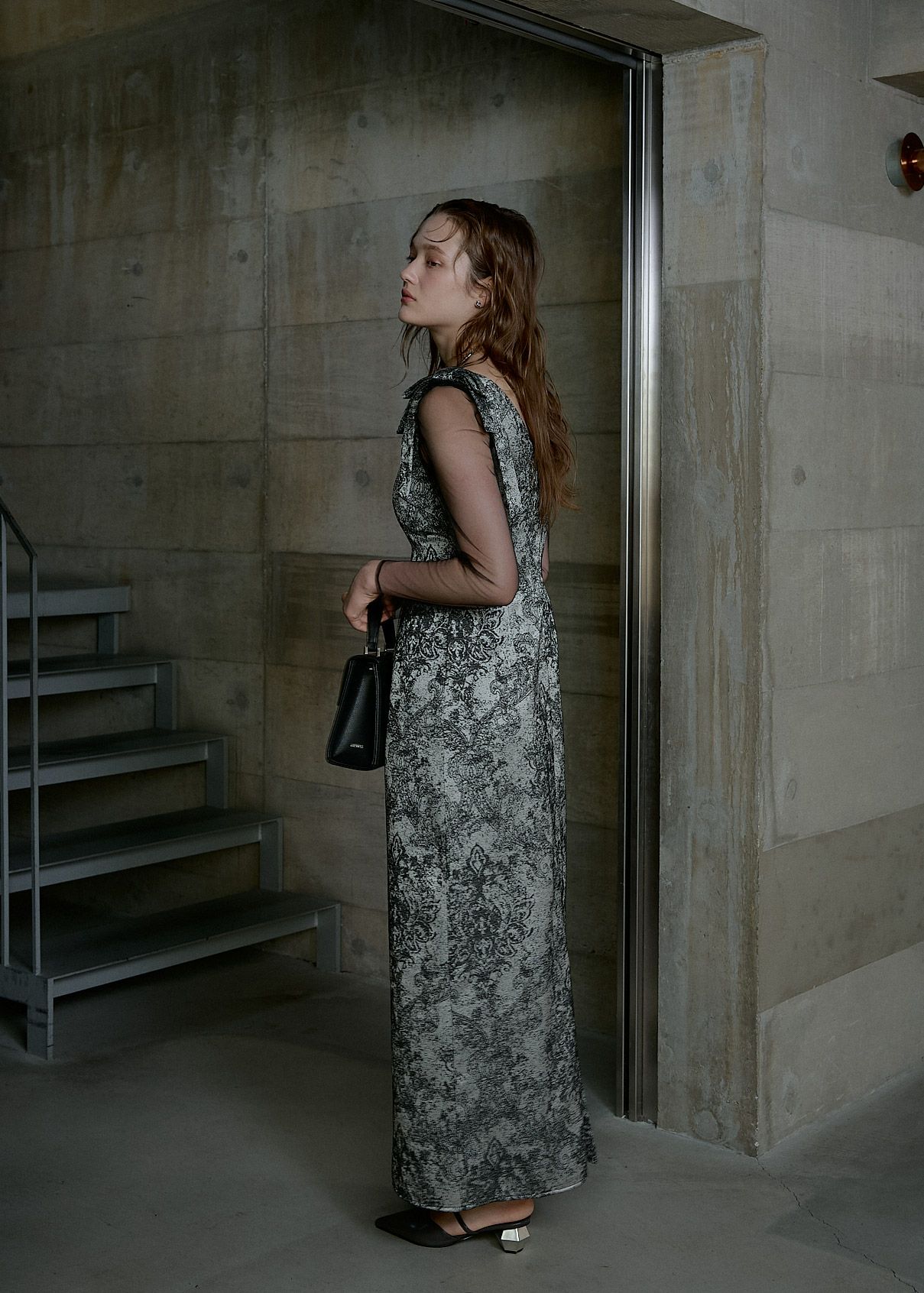 Shoulder ribbon jacquard dressのドレス|Dorry Doll / LE'RURE