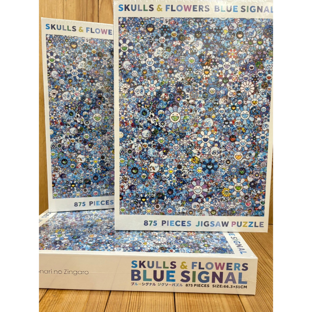 村上隆 パズル SKULLS & FLOWERS ピンク ブルー ジンガロ 村上隆